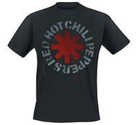 Red Hot Chili Peppers - T-Shirt # L Unisex Black # Stencil [Import]