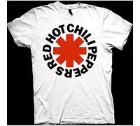 Red Hot Chili Peppers - T-Shirt # M Unisex White # Red Asterisk