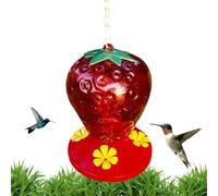 Red Hummingbird Feeder, Wind-Resistant Feeding Station, Hanging Device for Window, Garden, Patio, Deck, Yard, Balcony, for Bird Lovers, Family, Convenient Set Up, 6.69x4.92 in