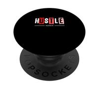 Red Hustle Harder Red Graphic PopSockets PopGrip Adhésif