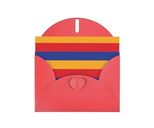 Red HYTTER Carte de vœux imprimée drapeau de l'Arménie pour Noël, anniversaires et anniversaires