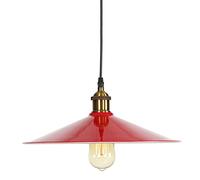 Red Industrial Pendant Lighttures Restro Restro Restaurant Lumière Suspendue avec Metal Shade American Country Warehouse Single Head Plafond Light Chandelier Made en Chine