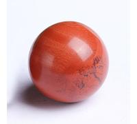Red Jasper Ball, Polished Crystal Stone Sphere, Properties Quartz Orb with Wooden Stand Feng Shui Aura Home Desk Decor,60mm