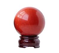 red Jasper Crystal Ball Stone Rough Polished Home Office feng Shui Decoration Ornaments,40mm Gemstone Stone