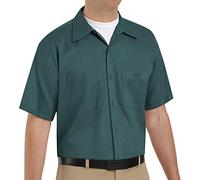 Red Kap Chemise boutonnée pour Homme, Vert épicéa., L