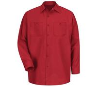 Red Kap Chemise de Travail Industrielle pour Homme, Coupe Droite, Manches Longues, Bouton Utilitaire, Rouge, 4XL