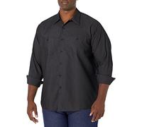 Red Kap Industrial Work Shirt, Regular Fit, Long Sleeve Chemise Longue à Bouton d'utilité Professionnelle, Noir, M Homme