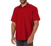 Red Kap Industrial Work Shirt, Regular Fit, Short Sleeve Chemise Longue à Bouton d'utilité Professionnelle, Rouge, 4XL Homme