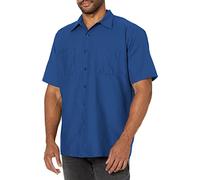 Red Kap Industrial Work Shirt, Regular Fit, Short Sleeve Chemise Longue à Bouton d'utilité Professionnelle, Bleu Marine, 6XL Homme