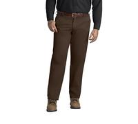 Red Kap Men's Stain Resistant, Flat Front Work Pants, Brown, 42W x 34L
