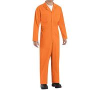 Red Kap Men's Twill Action Back Coverall, Orange, 56