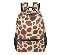 Red Kiss Sac à dos d'école, en polyester léger, forme debout Noir, Motif léopard Marron, Small, Sac à dos d'école décontracté