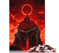 Red Knight Under Blood Moon Puzzle 1000 Pièces Cadeau Unique Jeu Éducatif Défi Jouet À De Qualité Supérieure Peinture Art pour Adultes Et Enfants À Partir De 14 Ans 1000pcs (75x50cm)