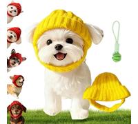 Red Knitted Dog Hat with Ear Flaps - Warm Winter Hat, Christmas Hats for Dogs, Warm Dog Hats, Cozy and Totally Cute, Yourdog - The Star in Front of The Camera! (Yellow)