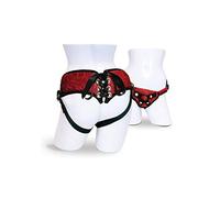 Sportsheets Harnais Sunrise Lace – Corset gode-ceinture Dentelle rouge
