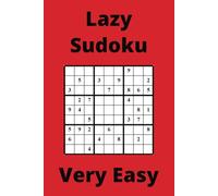 Red Lazy Sudoku Book, 9x9 Puzzles, 250 Pages, 6x9, Very Easy