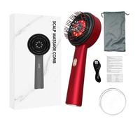Red Light Hair Massager, Scalp Massager, Multi-Function Electric Scalp Massage Comb for Hair, Hair Scalp Massager 360° Kneading Massage (Red)