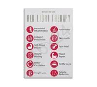 Red Light & Science Poster, Technology Explained Chart, Contemporary Wall Art for Home Office or Lab Decor(Unframed,12X18inch(30X45cm))