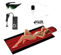 Red Light Therapy Mat 1370 pièces LED 660 NM, favorise la circulation sanguine, améliore l'activité cellulaire, accélère la régénération, thérapie par rouge corps complet, 34 pouces × 71 pouces