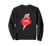 Red Lightening Lips Red Graphic Sweatshirt
