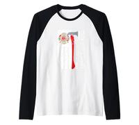 Red Line Drapeau américain Papa Pompier Lieutenant Pompier Manche Raglan