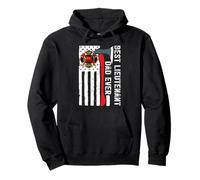 Red Line Drapeau américain Papa Pompier Lieutenant Pompier Sweat à Capuche