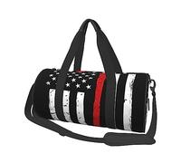 Red Line Sac de sport en toile imprimée avec drapeau des USA - Grande capacité pour le week-end, les voyages d'affaires, Noir , Taille unique