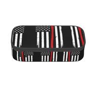 Red Line Trousse à crayons avec fermeture éclair Motif drapeau des États-Unis, Noir , Taille unique, Valise