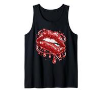 Red Lips Beauty Art Decorative Fashion Graphic Débardeur