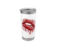 Red Lips Beauty Art Decorative Fashion Graphic Gobelet isotherme en acier inoxydable double paroi