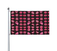 Red Lips Collection Drapeau de jardin à motif double face, 90 x 150 cm, résistant à la décoloration, pour porche, balcon, pelouse, intérieur et extérieur, mât de drapeau non inclus