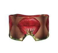 Red Lips Getting Ready to Kiss A Frog Print Cache-yeux et oreilles doux pour adultes Housse de protection pour soulager la sieste en voyage