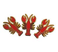 Red Lobster Lot de 3 épingles à revers ou épingle à chapeau et pince à cravate avec pochette arrière Novel Merk, Medium, Métal, Sans pierre précieuse