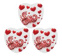 Red Love Little Dragon Lot de 3 désodorisants à suspendre pour voiture, maison, bureau, style blanc