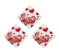Red Love Little Dragon Lot de 3 désodorisants à suspendre pour voiture, maison, bureau, style noir