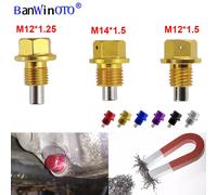Red M14x1.25 Jdm Boulon De Vidange D'huile Moteur Magnétique, Aimant De Vidange D'huile Moteur, Pour Passat Nissan Toyota Peugeot