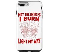 Red May The Bridges I Burn Light My Way Grunge Coque pour iPhone 7 Plus/8 Plus