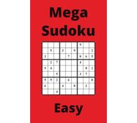 Red Mega Sudoku Book, 9x9 Puzzles, 200 Pages, 5x8, Easy