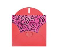 Red MJHKXLJ Carte de vœux avec imprimé tigre zèbre léopard rose nacré - Enveloppe incluse - Parfait pour Noël, les anniversaires, la Saint-Valentin, les mariages et plus encore