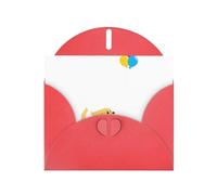 Red MJHKXLJ Carte de vœux avec inscription « Little golden retriever chassant les ballons » nacrée - Enveloppe incluse - Parfait pour Noël, les anniversaires, la Saint-Valentin, les mariages, et plus