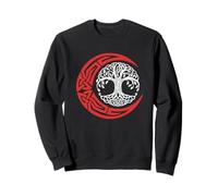 Red Moon Wiccan Nœud Celtique Arbre de Vie Viking Oracle Sweatshirt