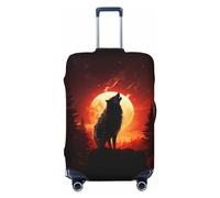 Red Moon Wolf Housses de bagage de voyage élastiques 45,7 à 81,3 cm, noir, M
