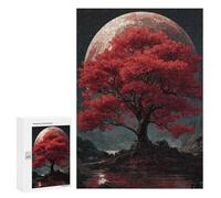 Red Moonlit Tree Reflections -1 Puzzle 1000 Pièces Educa Jouet en Bois Cadeau Unique Décoration Intérieure Jeu Éducatif Challenge Toy Adultes Et Enfants À Partir De 14 Ans 300 PCS