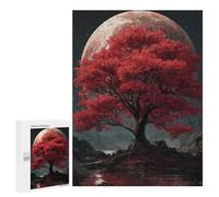 Red Moonlit Tree Reflections Puzzle 1000 Pièces Educa Jouet en Bois Cadeau Unique Décoration Intérieure Jeu Éducatif Challenge Toy Adultes Et Enfants À Partir De 14 Ans 500 PCS