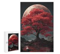 Red Moonlit Tree Reflections Puzzle 1000 Pièces Educa Jouet en Bois Cadeau Unique Décoration Intérieure Jeu Éducatif Challenge Toy Adultes Et Enfants À Partir De 14 Ans 1000 PCS