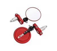 (Red)Motorcycle Mirrors 3 Inch Round Folding Bar End Side Mirrors For Honda Cb125r Cb650r Cb190r Cb250r Cb300r Cb400 Cb500x Cb1000r