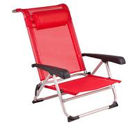 Bo-Camp Chaise de plage Saint-Tropez Aluminium Rouge