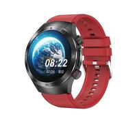 (Red, Multicolor) E800 1.49-inch AMOLED Screen Bluetooth Call Laser Therapy ECG Smart Watch, Silicone Strap - Red