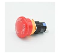 Red Mushroom DC 30V 5A / AC 250V 3A Emergency Stop/e-stop Push Button Switch 3pins NO+NC when pressed, twist to release NWPNLXEA