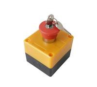 Red Mushroom Head Emergency Stop Push Button Switch Control Station Box With Key Rotary Selector NWPNLXEA